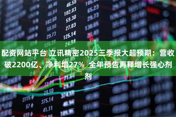 配资网站平台 立讯精密2025三季报大超预期：营收破2200亿、净利增27%  全年预告再释增长强心剂
