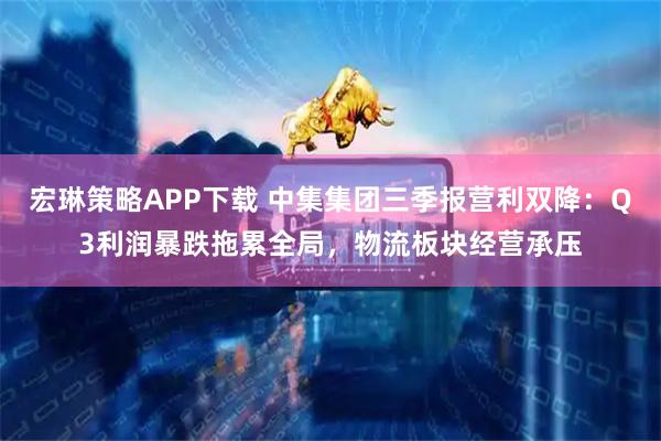 宏琳策略APP下载 中集集团三季报营利双降：Q3利润暴跌拖累全局，物流板块经营承压