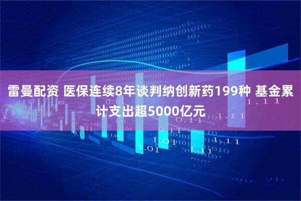 雷曼配资 医保连续8年谈判纳创新药199种 基金累计支出超5000亿元